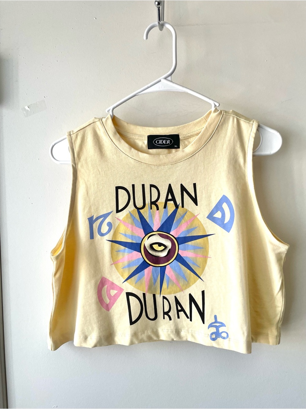 Cider Pale Yellow Duran Graphic Crop Tank - Picture 5 of 5